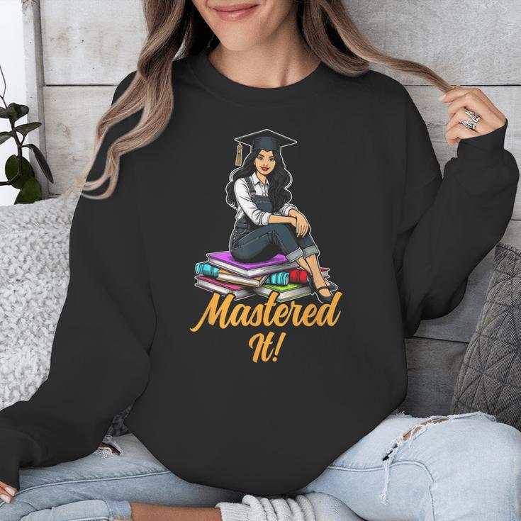 Women Mastered It Girl Master Degree Graduation Graduate Unisex Sweatshirt