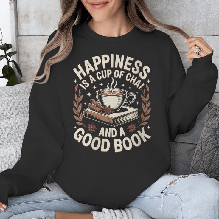 Women's Chai Tea And Books Chai Latte Lover Unisex Sweatshirt