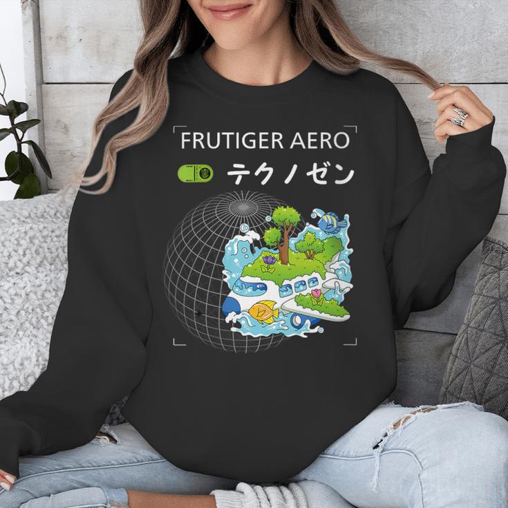 Women's Frutiger Aero Y2K Fashion Trends Statement Piece Tech Orbite Unisex Sweatshirt