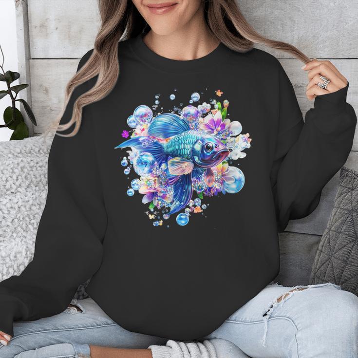 Women's Frutiger Aero Y2K Fish Unisex Sweatshirt