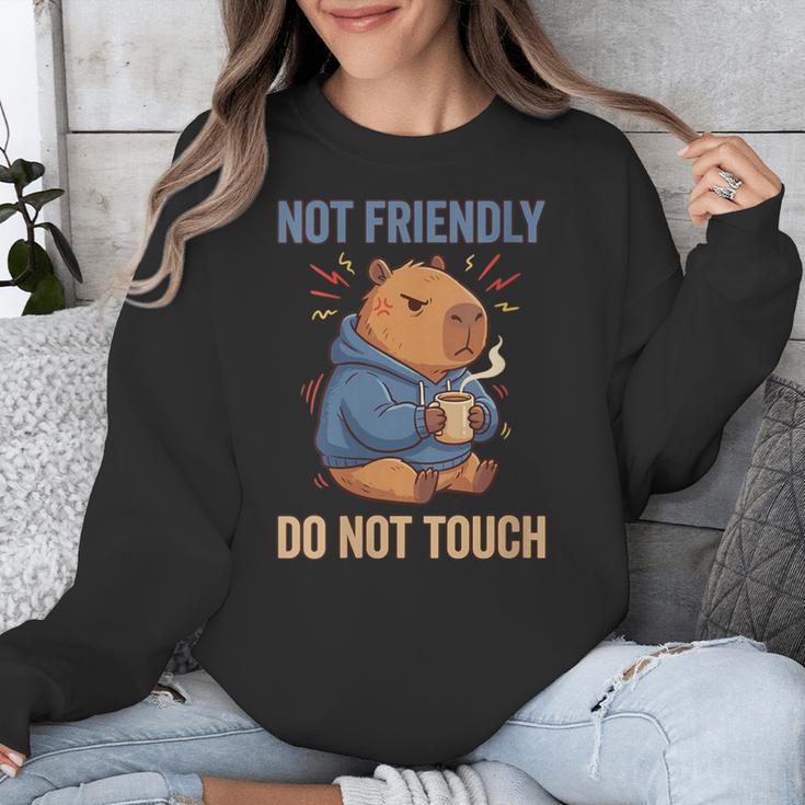 Women's Grouchy Capybara Not Friendly Do Not Touch Introvert Unisex Sweatshirt Women's Grouchy Capybara Not Friendly Do Not Touch Introvert Unisex Sweatshirt