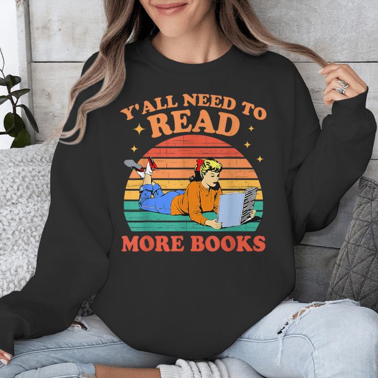 Y'All Need To Read More Books Book Lover Vintage Unisex Sweatshirt