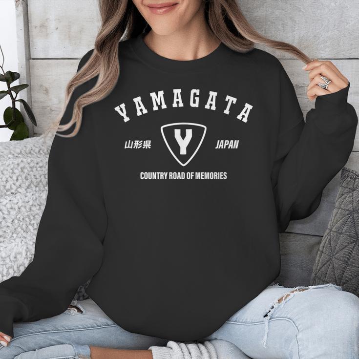 Yamagata Japan Memory Country Road Japanese Kanji Logo Bike Touring Car Drive Unisex Sweatshirt Yamagata Japan Memory Country Road Japanese Kanji Logo Bike Touring Car Drive Unisex Sweatshirt