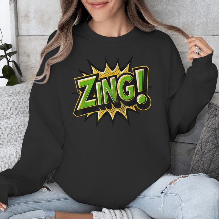 ZING Comic Book Retro Artwork – Cartoon Collector Unisex Sweatshirt