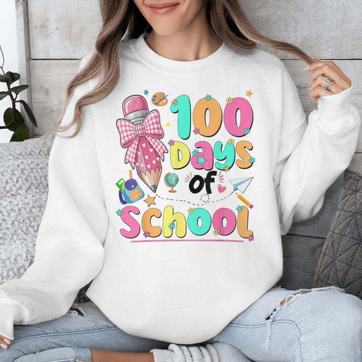100th Day Of School Teacher Books 100 Days Of School Women Unisex Sweatshirt