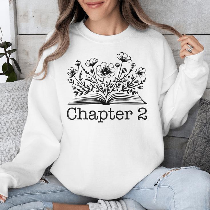 2nd Birthday Girl Chapter 2 Reading Book Lover 2 Year Old Unisex Sweatshirt