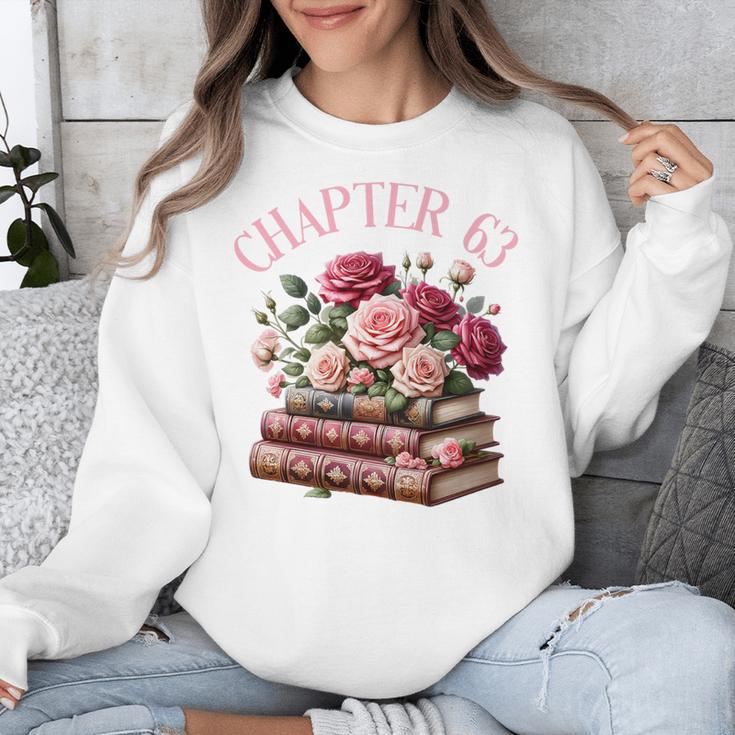 63rd Birthday Chapter 63 Birthday Shirt Women Book Lover Premium Unisex Sweatshirt