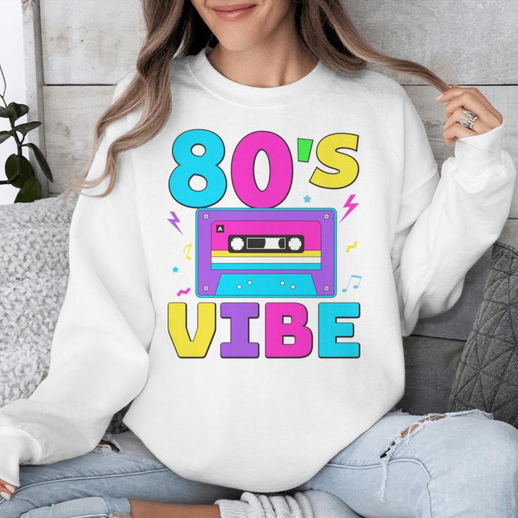 80's Vibe Retro Style Cassette Tape Nostalgia 1980s Party Unisex Sweatshirt