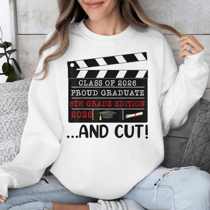 8th Grade Graduation 2026 Graduate Clapperboard Unisex Sweatshirt