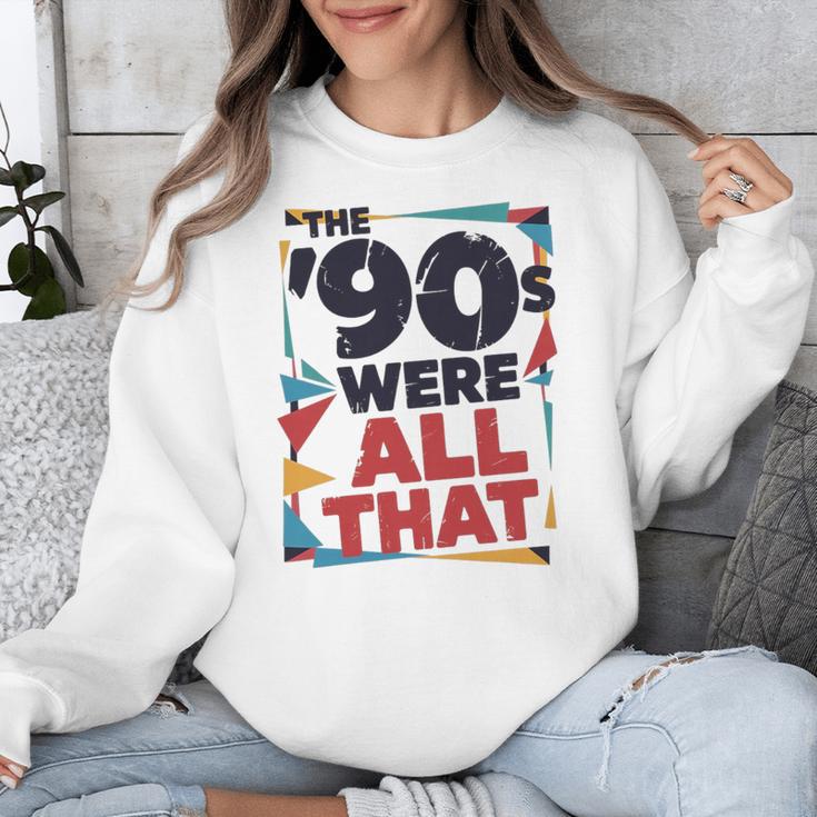 The 90s Were All That – Retro 1990s Nostalgia Tee Premium Tri-Blend Unisex Sweatshirt