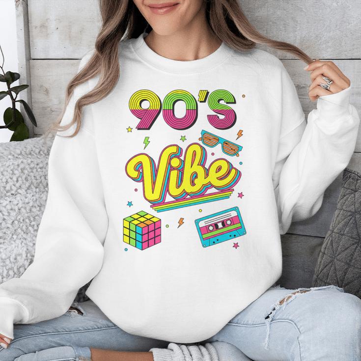 90s Nostalgia Retro Apparel 90'S Vibe Retro Premium Tri-Blend Unisex Sweatshirt