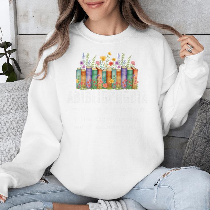 Abibliophobia Definition Book Reader Book Nerd Book Reading Premium Tri-Blend Unisex Sweatshirt