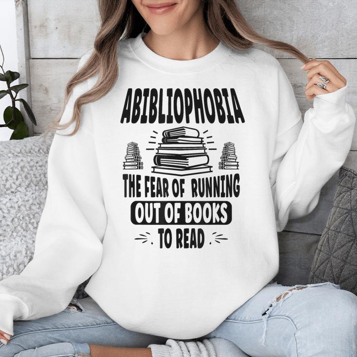 Abibliophobia Definition Book Reading Lover Fans Text Unisex Sweatshirt