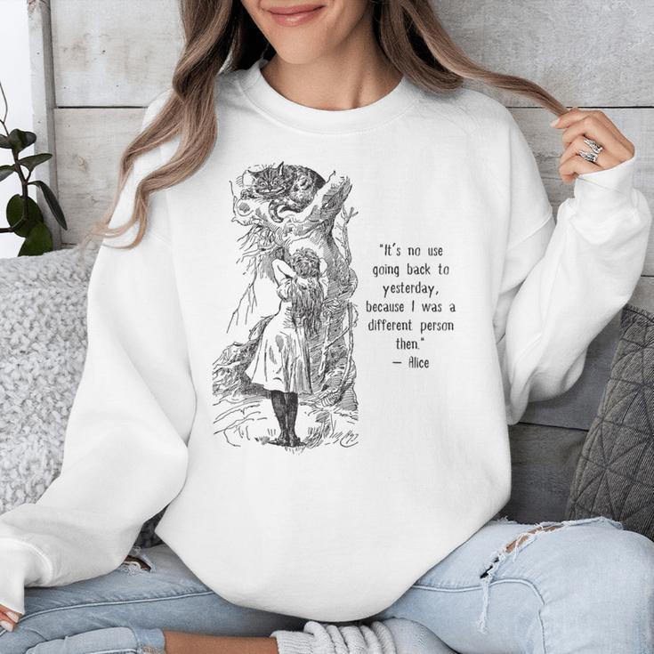 Alice Adventures Wonderland Vintage Book Quote Lewis Carrol Unisex Sweatshirt Alice Adventures Wonderland Vintage Book Quote Lewis Carrol Unisex Sweatshirt