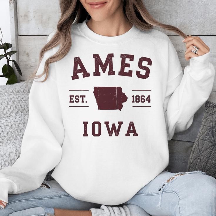 Ames Iowa Est 1864 Nostalgia Premium Tri-Blend Unisex Sweatshirt