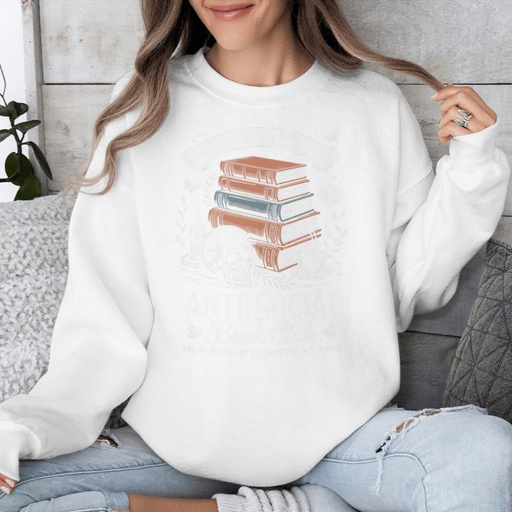 Anti-Social Book Club Reader Books & Coffee Dark Academia Premium Tri-Blend Unisex Sweatshirt