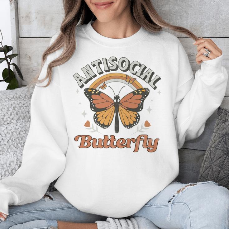 Antisocial Butterfly Tee For Introvert Men Women Girls Unisex Sweatshirt Antisocial Butterfly Tee For Introvert Men Women Girls Unisex Sweatshirt