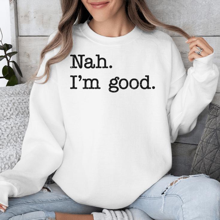 Antisocial Nah I'm Good Introvert Sarcastic Saying Unisex Sweatshirt Antisocial Nah I'm Good Introvert Sarcastic Saying Unisex Sweatshirt