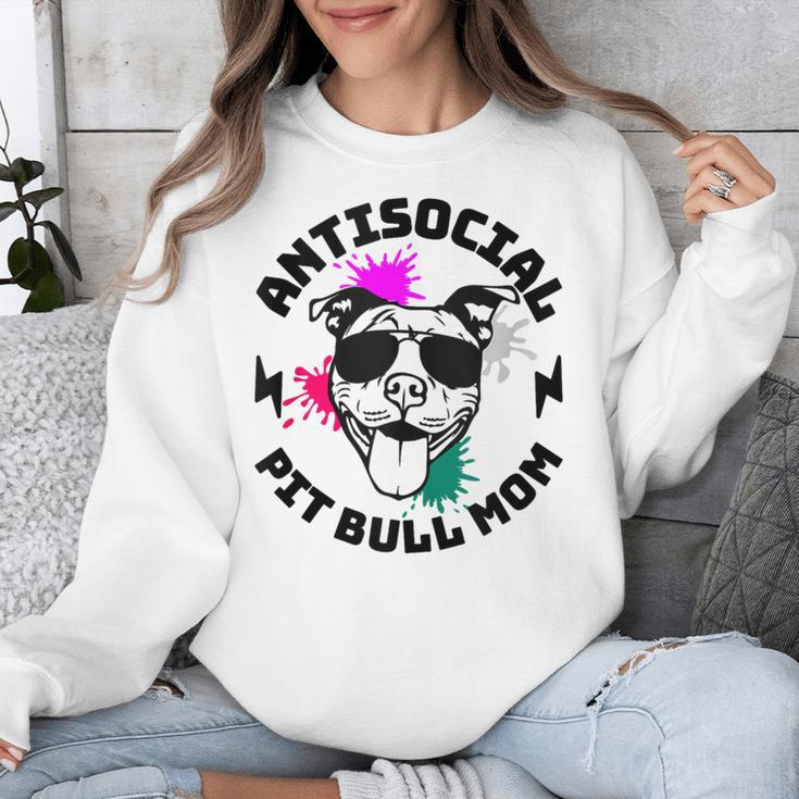 Antisocial Pit Bull Mom Pittie Introvert Dog Lover Pit Bull Unisex Sweatshirt