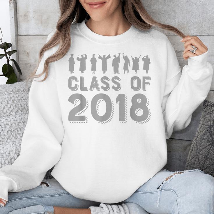 Blue & Grey Class Of 2018 Senior GraduationShirt Unisex Sweatshirt