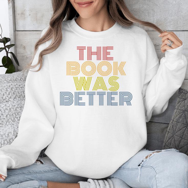 The Book Was Better Retro 70s Vintage Premium Tri-Blend Unisex Sweatshirt The Book Was Better Retro 70s Vintage Premium Tri-Blend Unisex Sweatshirt