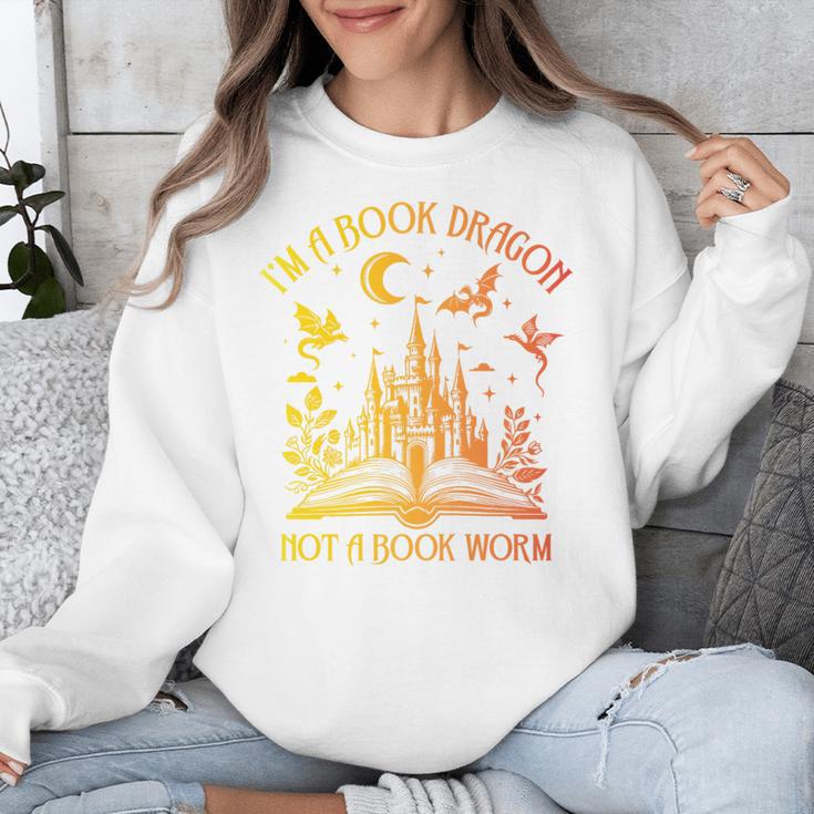 Book Dragon Not Book Worm Premium Unisex Sweatshirt