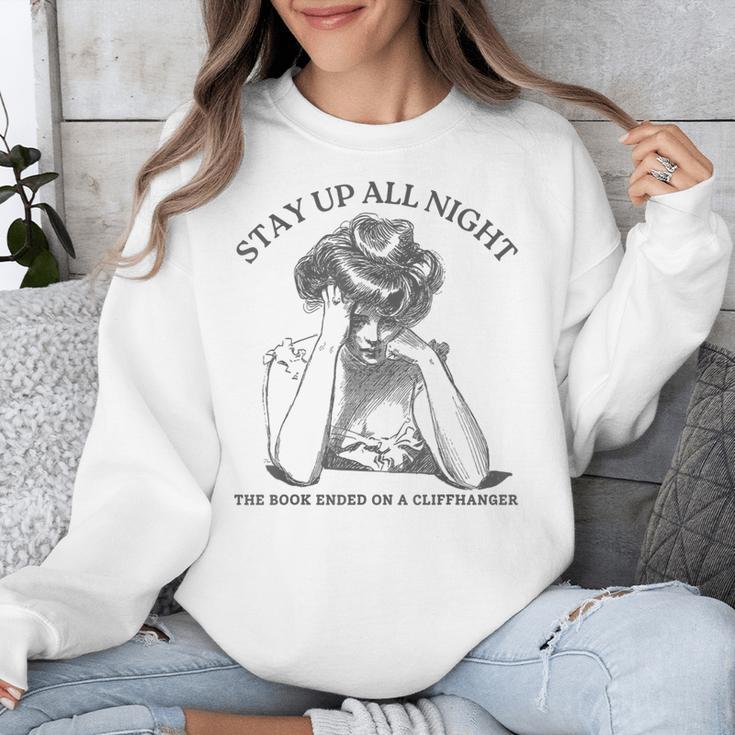 The Book Ended On a Cliffhanger Cute Book Lover Teach Unisex Sweatshirt