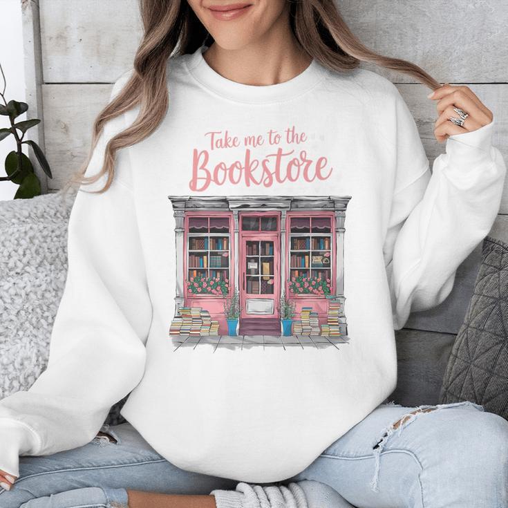 Take Me To The Book Store Librarians Valentine's Day Premium Unisex Sweatshirt