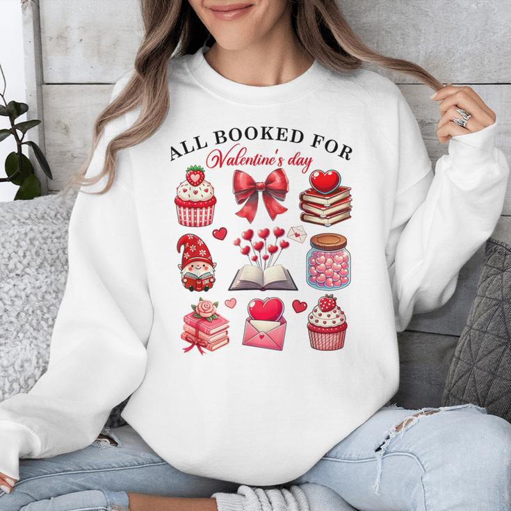 All Booked For Valentine's Day Book Lover Bookworm Bookish Unisex Sweatshirt