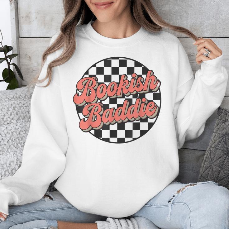 Bookish Baddie Retro Aesthetic Typography Unisex Sweatshirt