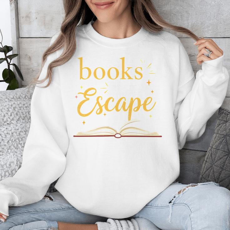Books Are My Escape Simple Reading Quote Unisex Sweatshirt