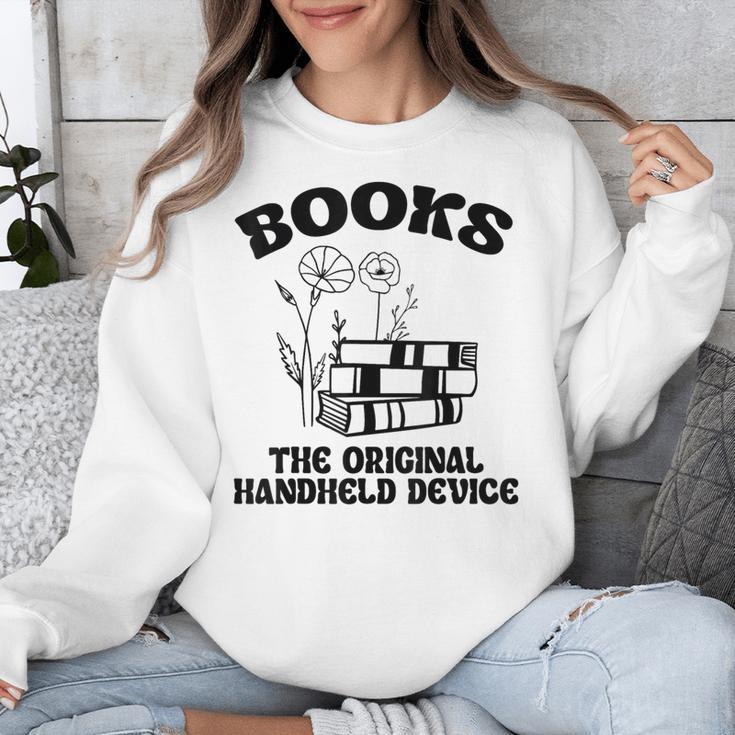 Books The Original Handheld Device Book Lover Unisex Sweatshirt