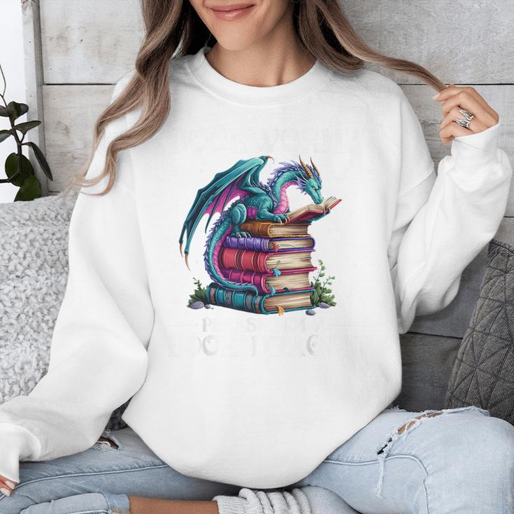 Bookworm Please I'm A Book Dragon Blue Dragon Unisex Sweatshirt
