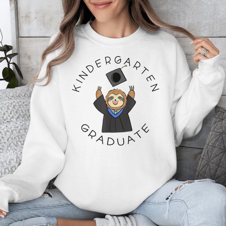 Boys Girls Kindergarten Graduate Sloth Graduation Cap Unisex Sweatshirt