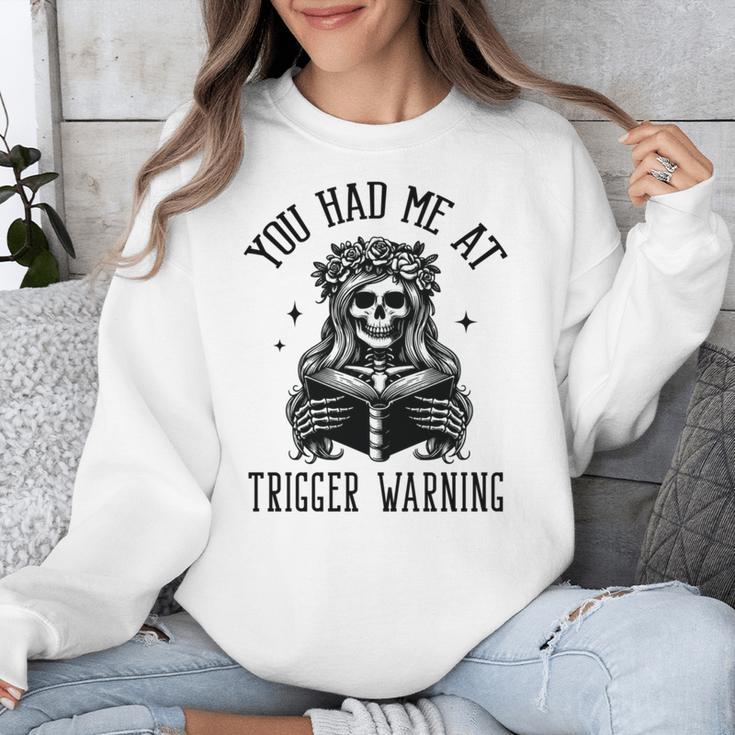 Buy Me Books And Tell Me To STFUATTDLAGG Outfits Spicy Smutty Book Reader You Had Me At Trigger Warning Unisex Sweatshirt Buy Me Books And Tell Me To STFUATTDLAGG Outfits Spicy Smutty Book Reader You Had Me At Trigger Warning Unisex Sweatshirt
