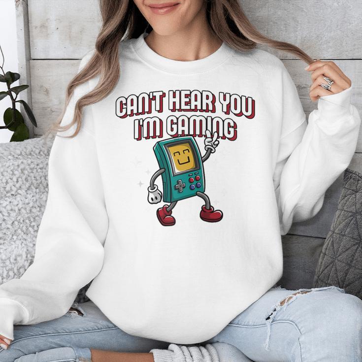 Cant Hear You Im Gaming Introvert Gamer Antisocial Raglan Baseball Tee Unisex Sweatshirt