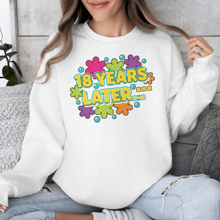 Cartoons Retro 18 Years Later Groovy Pop Art Nostalgia Premium Tri-Blend Unisex Sweatshirt
