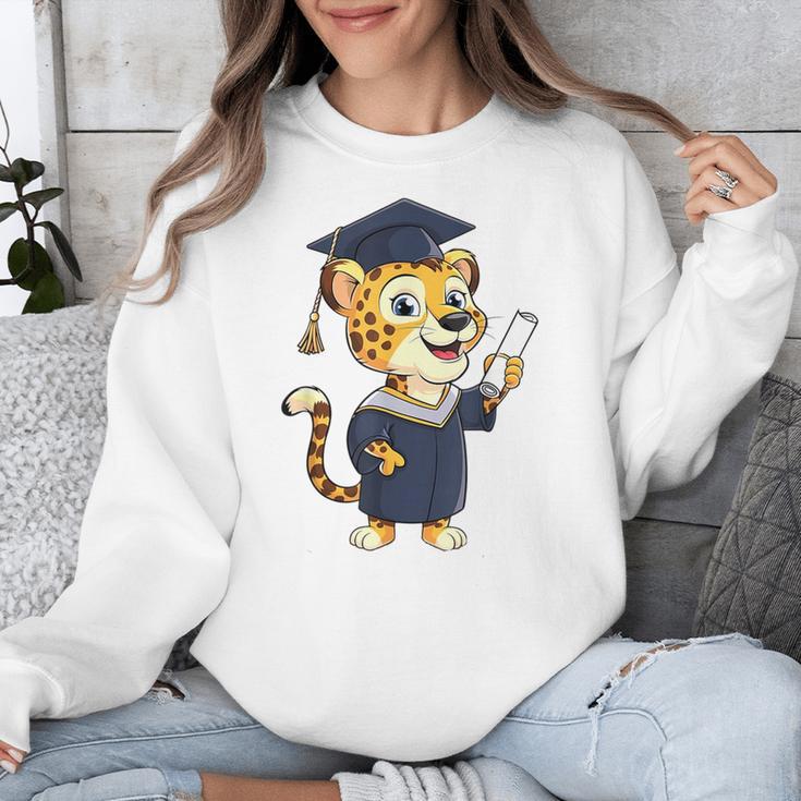 Cheetah Graduation Cute Kindergarten Elementary High School Unisex Sweatshirt