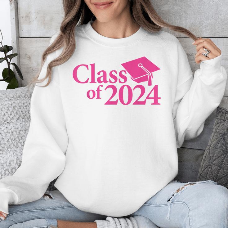 Class Of 2024 Pink For Girls And Women Graduation Unisex Sweatshirt