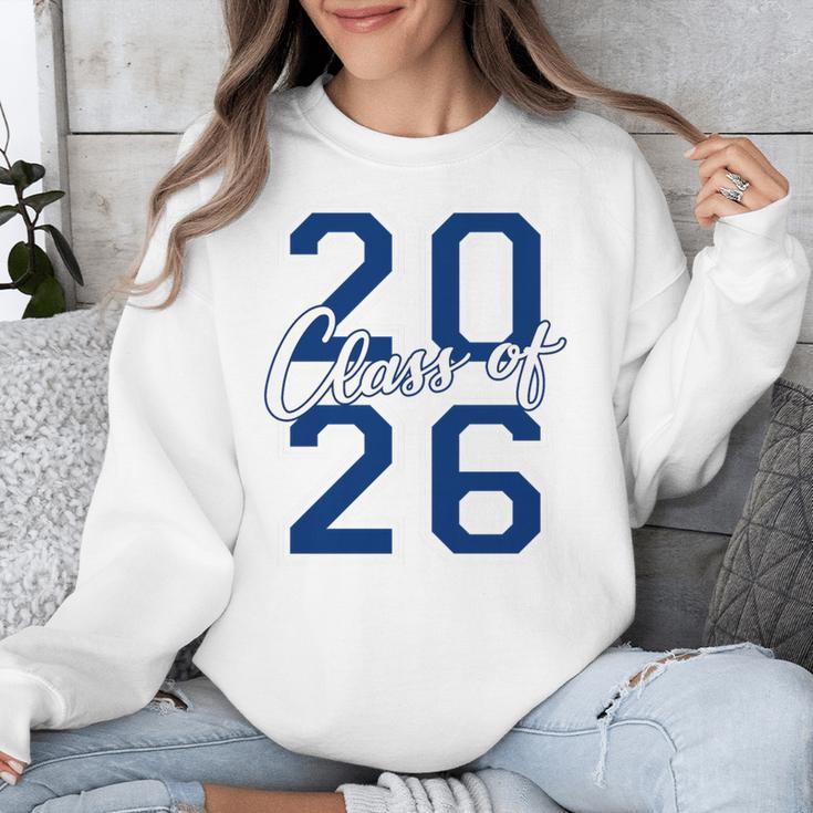 Class Of 2026 Graduation Varsity Navy Blue Letters Premium Tri-Blend Unisex Sweatshirt