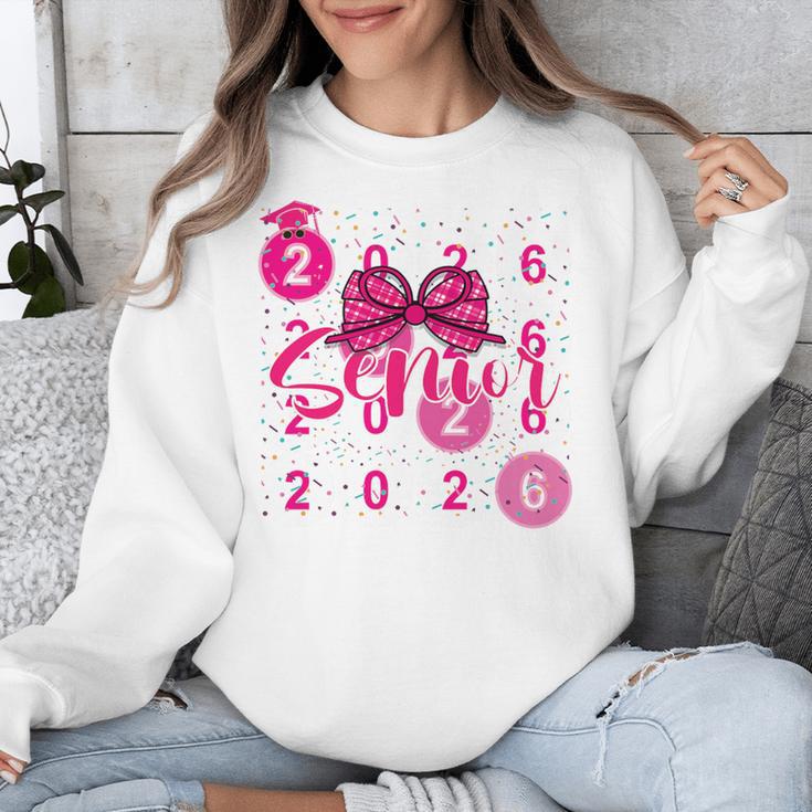 Class Of 2026 Senior Coquette Pink Bow Graduation Family Premium Tri-Blend Unisex Sweatshirt