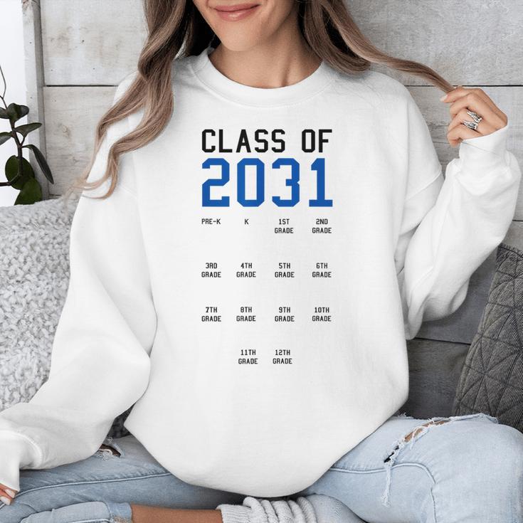 Class Of 2031 Graduation T-Shirt With Space For Handprints Unisex Sweatshirt