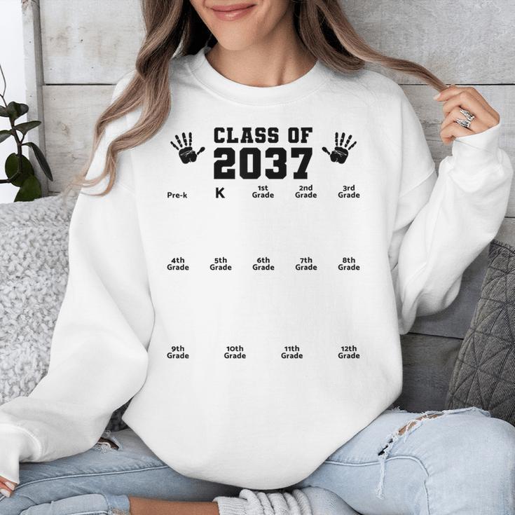 Class Of 2037 Handprint Grow With Me Pre-k Graduation Unisex Sweatshirt