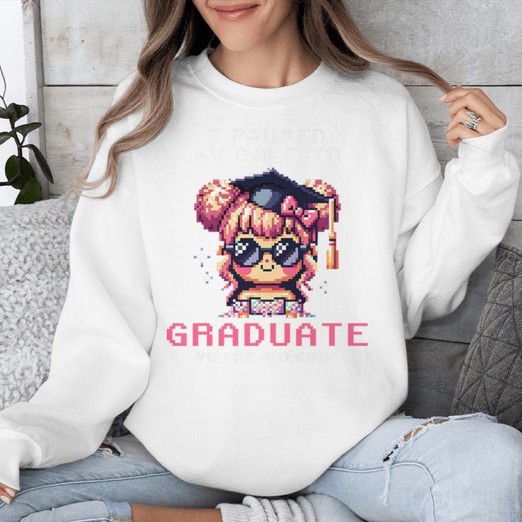 Classic I'm From The 1900s Retro Games Graduating Girl Premium Unisex Sweatshirt