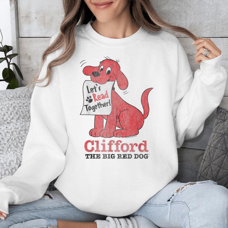 Clifford The Big Red Dog Let's Read Together Vintage Book Unisex Sweatshirt