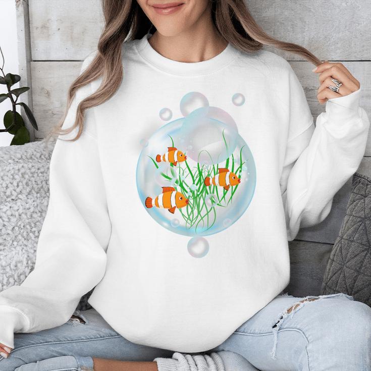 Clownfish Anemonefish Bubbles Water Frutiger Aero Y2K Style Unisex Sweatshirt Clownfish Anemonefish Bubbles Water Frutiger Aero Y2K Style Unisex Sweatshirt
