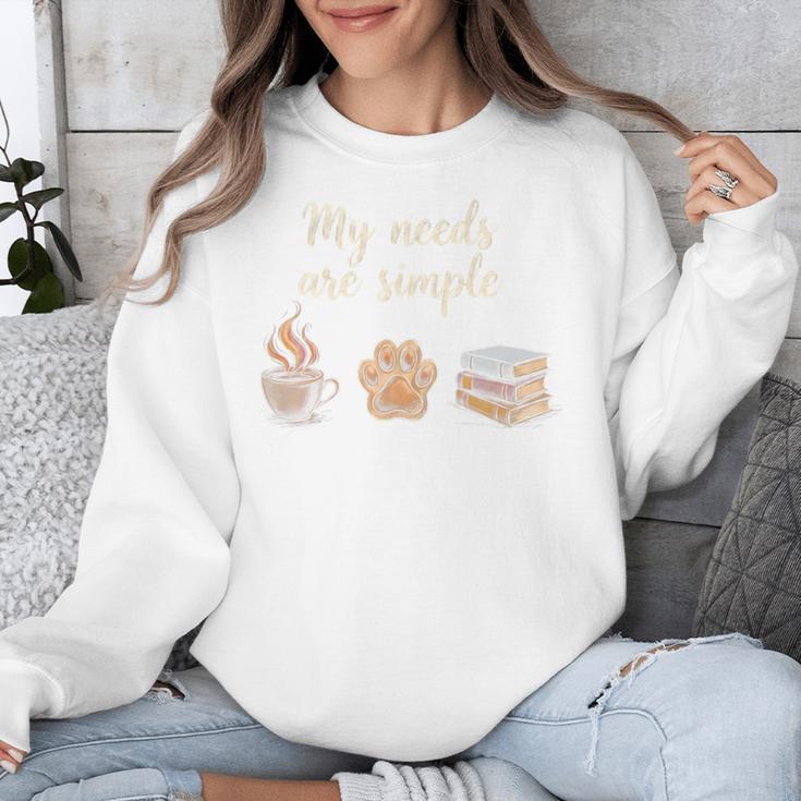 Coffee Paw Print Book Lover Reading Simple Life Bookworm Premium Tri-Blend Unisex Sweatshirt