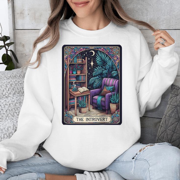 Color Graphic The Introvert Tarot Card Raglan Baseball Tee Unisex Sweatshirt