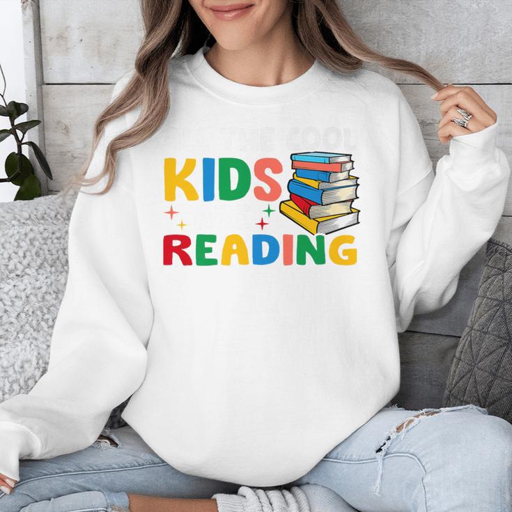 All The-Cool Kids Are Reading Teacher Book Lover Librarian Premium Unisex Sweatshirt All The-Cool Kids Are Reading Teacher Book Lover Librarian Premium Unisex Sweatshirt