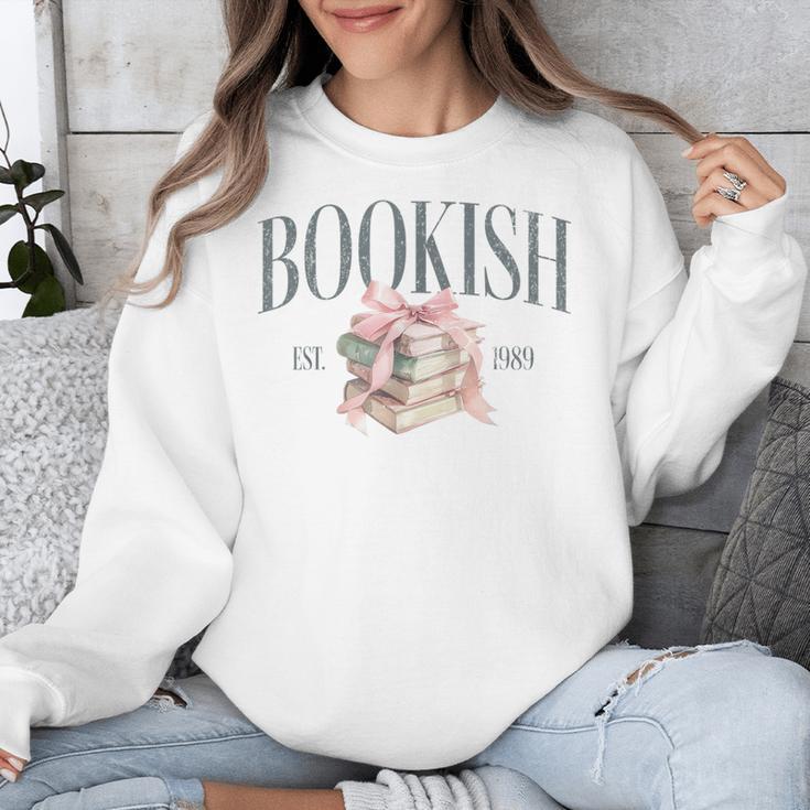 Coquette Bow Book Lover Bookish Coquette Aesthetic Reading Unisex Sweatshirt Coquette Bow Book Lover Bookish Coquette Aesthetic Reading Unisex Sweatshirt
